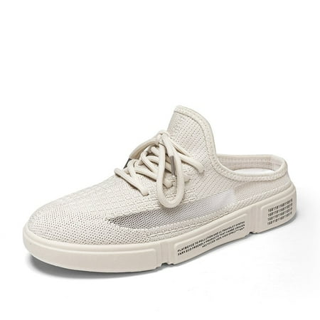 

New Brand Fashion Casual Cotton Fabric Mules Male Breathable Comfy Soft Half Slippers Slip-on Half Leisure Cloth Sandles