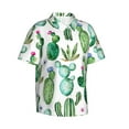 thumbnail image 2 of Kll Men'S Hawaiian Shirt Short Sleeve Button Down Beach Shirts-Cactus Plants1, 2 of 8