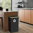 thumbnail image 6 of Recycling Bin for Kitchen Indoor Home, Large 26 Gallon 100L Recycle Bin with Lid Removeable Reusable Inner Bag Bottle Can Glass Waste Plastice Stickers,Black, 6 of 7