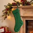 thumbnail image 4 of Christmas Stockings,Knitted Socks Christmas Decoration,Christmas Cable Knit Stocking,11.81 Inch Knitted Xmas Stocking,Christmas Party Fireplace Family Hanging Stocking Decorations,Green, 4 of 5