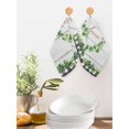 thumbnail image 2 of Spring Eucalyptus Leaves Kitchen Dish Towels for Drying Dishes Set of 3, Farmhouse Botanical Gray Wood Waffle Weave Microfiber Hand Tea Bathroom Towels Quick Dry & Absorbent Towel 12x12, 2 of 7