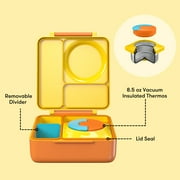 OmieBox Bento Box for Kids - Insulated Bento Lunch Box with Leak Proof Thermos Food Jar - 3 Compartments, Two Temperature Zones - (Sunshine) by OmieLife