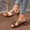 Brown, variant on WILLBEST Slippers for Women Cute Women's Summer Fashion Suede Open Toe One Word Sandal Slippers Low Heel Fine Heel Casual Comfortable Slippers