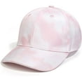 thumbnail image 3 of Muryobao Womens Ponytail Baseball Cap Adjustable High Messy Bun Ponycap Lightweight Quick Drying Trucker Hat for Outdoor Sports Travel Pink Tie Dye, 3 of 7