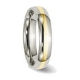 thumbnail image 5 of Mens 6mm Comfort Fit Titanium Wedding Band Ring with 14K Gold Inlay, 5 of 7