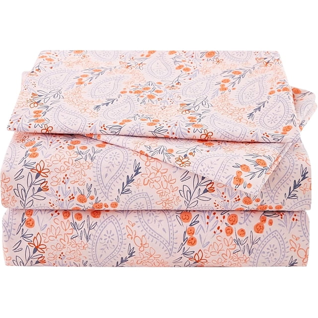 Floral Printed Sheet Set King Soft Microfiber Botanical Bed Sheets Extra Deep Pocket Pieces