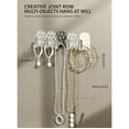 thumbnail image 5 of 5 Pack Hanging Jewelry Organizer,Self-Adhesive Jewelry Hooks,Clear Wall Mounted Jewelry Hanger,Necklace Display Holder(Beige), 5 of 8