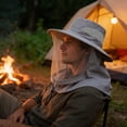 thumbnail image 5 of Mosquito Net Hat Sun Hat, Solar Powered Cooling Fans with Wide Brim for Fishing, Gardening, Hiking, Camping, 5 of 5