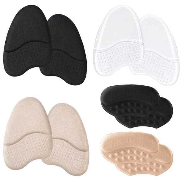 Almohadillas metatarsianas para mujeres, almohadillas antideslizantes para zapatos de punta abierta, almohadillas para el antepié para mujeres, almohadillas para la bola del pie, almohadillas para
