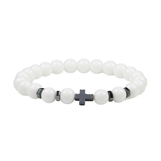 Men Natural Stone Bead Bracelets Bracelet Beautiful Elastic Rope Bangles Wear-resistant Jewelry Elastic Rope Bangles Fashion Tiger Bracelet Party Type 4