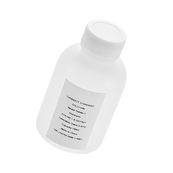 KFFKFF Turbidity Calibration Solution, 0 NTU, 100 ml, Standard Refill for Turbidity Meters, Stable Concentration with Zero Drift, Pre-Mixed and Ready for Use, Compatible with White and Red Light