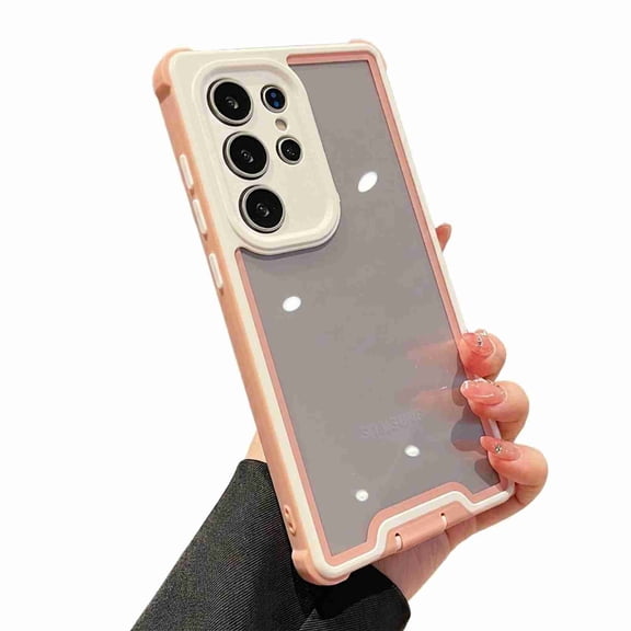 Dteck Slim Protective Case for Samsung Galaxy S26 Ultra, Shockproof TPU Bumper Hard PC Back Anti-Scratch Matte Cover with Corner Air Cushion Protection, Rosegold