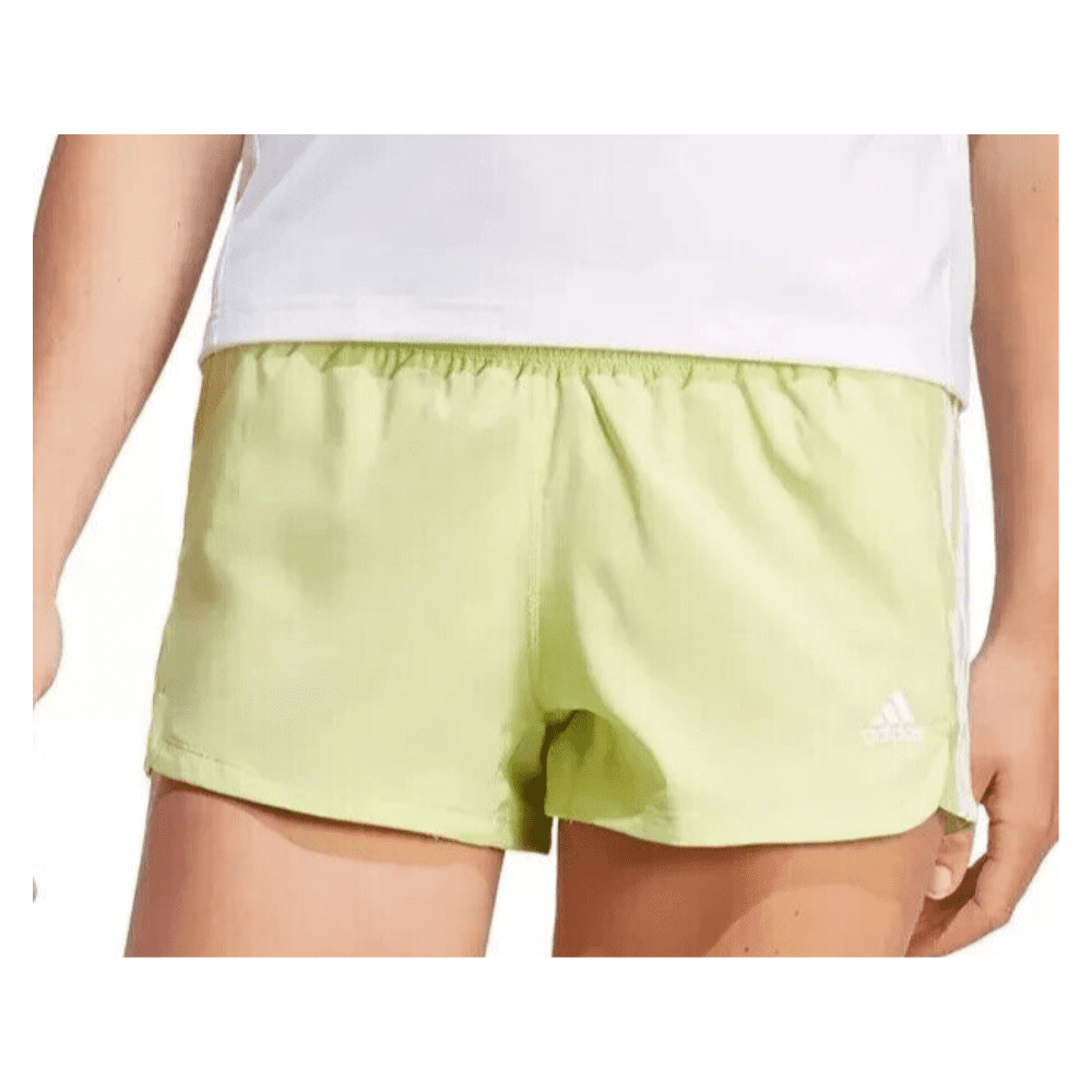 Adidas Women's Pacer Stripe Knit Polyester Gym Shorts (Black