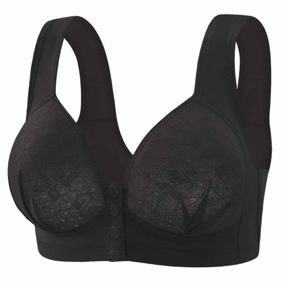 ATENAR Supportive Bras for Women,Push Up Bra,Bras for Women,Comfort Fit,Soft,Solid,Nylon,Spandex,Black,46