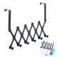 thumbnail image 2 of Toystoory Puerta trasera de acero inoxidable, 6 ganchos telescópicos para puerta exterior, colgador de almacenamiento sin perforaciones, Almacenamiento y organización del hogar, 2 of 6