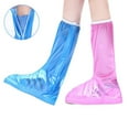 thumbnail image 5 of Blue Portable Lengthen Shoes Cover Zippered Boots Protectors Waterproof Shoe Protectors Elastic Band Overshoes for Outdoor Rainy Day Adult - L, 5 of 7
