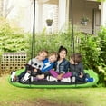 thumbnail image 3 of Gymax 60'' Saucer Tree Swing Surf Outdoor Adjustable Kids Giant Oval Platform Swing Set Green, 3 of 10