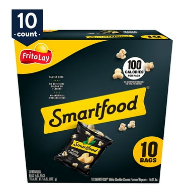 Smartfood Popcorn White Cheddar Flavored Popcorn Snacks, 0.625 oz Bags, 10 Count Multipack