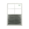 Shed Window and More 24" x 36" White J-Channel Mount Shed Window with Safety Tempered Glass