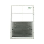 Shed Window and More 24" x 36" White J-Channel Mount Shed Window with Safety Tempered Glass