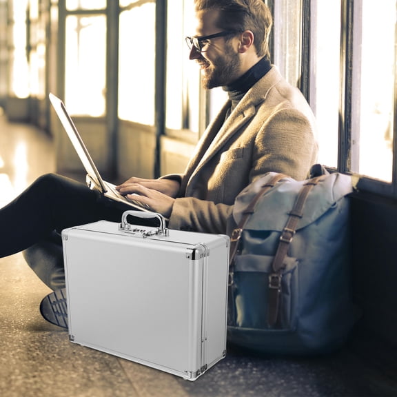 FOMIYES Aluminum Alloy Carrying Case Sturdy Storage Box Storage Container with Passewords