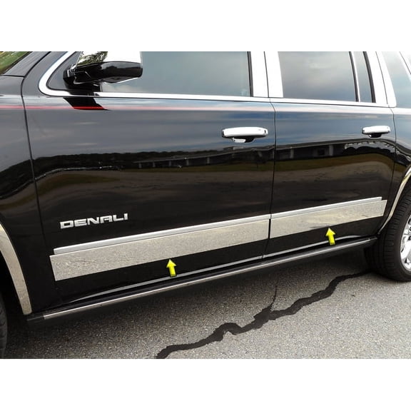 Stainless Steel Rocker Panel Trim 4Pc Fits 2015-2020 GMC Yukon TH55297 QAA