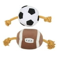 thumbnail image 1 of Juguete para perros de fútbol, divertido interactivo al aire libre, cuerda de algodón, juguete para cachorros de fútbol para perros pequeños, medianos y grandes, 1 of 13