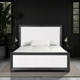 thumbnail image 6 of Kizie Queen Size Bed- Modern Upholstered Black and White Solid Wood, 6 of 6