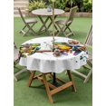thumbnail image 5 of Outdoor Tablecloth with Umbrella Hole Zipper Watercolor Frog Round Tablecloth 60" Waterproof Outside Table Cloth Spring Summer Tropical Animals Rustic Patio Table Cover Tablecloths for Picnic Party, 5 of 8