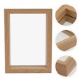 thumbnail image 4 of SHISUYAN Beige Photo Frame for House Decor Durable Synthetic Material Double Sided Glass Design 1Pc, 4 of 8