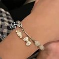 thumbnail image 5 of Pulseras de dibujos animados de Anime New Sanrioed Melody Cinnamoroll Kuromi para mujer, cadena para fiesta, joyería Kawaii, regalos navideños, cuerda elástica para niña, 5 of 5
