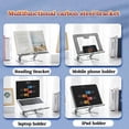 thumbnail image 4 of Foldable Lifting Reading Stand with Sturdy Metal Bookshelf Perfect for Reading Books and Documents, 4 of 5