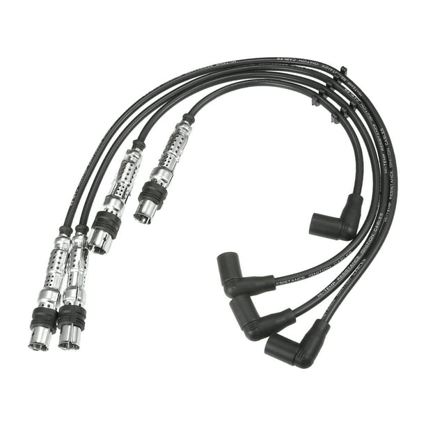 Cables de bobina de bujía de automóvil Unique Bargains de 7 mm para VW Beetle Golf Jetta No.06A905409F/06A905409L - Paquete de 4