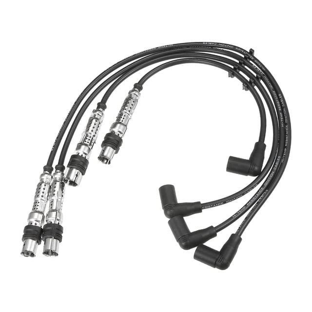 Cables de bobina de bujía de automóvil Unique Bargains de 7 mm para VW Beetle Golf Jetta No.06A905409F/06A905409L - Paquete de 4