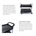 thumbnail image 6 of Heavy-Duty Utility Service Cart | 3 Shelf | | 450 Lbs Max Capacity | Rolling Utility Cart W 33" x H 37" x D 16" Black, 6 of 7