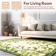 thumbnail image 2 of ODIKA 8'x10' Machine Washable Non-Slip Area Rug, Modern Leaf Cluster Arrangement with Delicate Branch Accents High Traffic Rug, Green, 199590, 2 of 7
