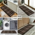 thumbnail image 6 of Brown Beige Checkerboard Checkered Pattern Kitchen Rug Mat,Kitchen Runner Rugs Non Skid Washable,Decorative Kitchen Floor Mats for Kitchen,Sink,Laundry,17"x47.2", 6 of 7