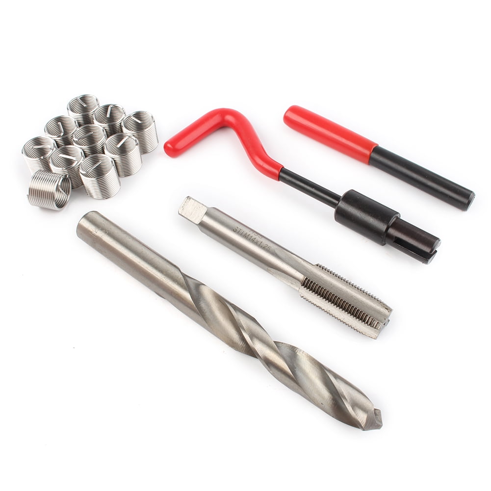 NS 14Pcs, Set of Metric Thread Repair Insert Kit M14x1.5 Helicoil Car