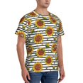thumbnail image 4 of Yiaed Cute Sunflowers Print Mens Short Sleeve Tight Fit T-Shirt, Crewneck Casual Tee-Large, 4 of 5