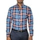 thumbnail image 1 of Camisa Hombre Casual Cuadros Azul, Naranja, Marino Platino, 1 of 6