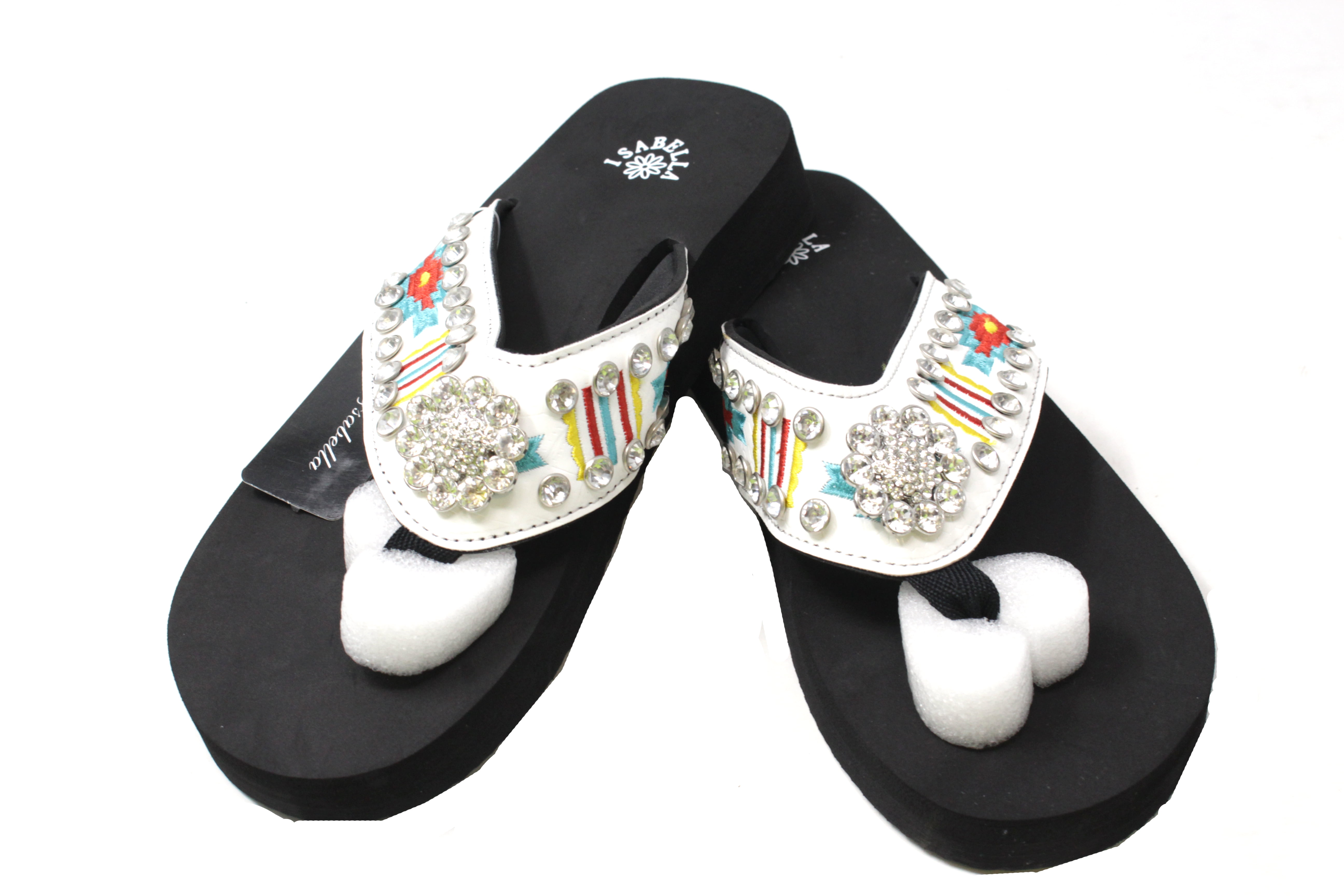 western bling flip flops