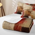 thumbnail image 4 of Homewish Grunge Abstract Twin Quilt Set,Mid Century Aesthetic Twin Coverlet Set,Cream,2-Piece, 4 of 7