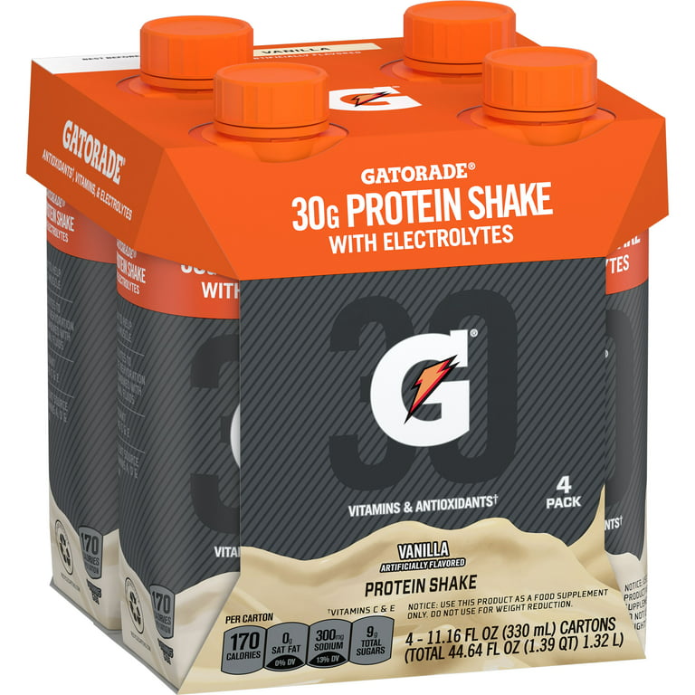 Gatorade Super Protein Shake, Vanilla, 11.6 fl oz, 4 Pack