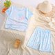 thumbnail image 1 of Conjunto de pijama fino Kawaii Sanrios Hello kittys Kuromi Cinnamoroll para niños, pantalones cortos de manga corta, ropa de casa, Verano, 1 of 4