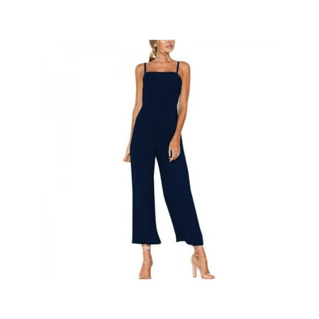Marine Officer Jumpsuit (Ropalia Women Sexy Sling Zipper Jumpsuit Elegant Rompers Trouser Playsuit Casual Summer Party OL Office)