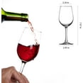 thumbnail image 5 of Ratrabas Wine Glasses Set of 4 Clear Red White Wine Glass Goblets Crystal Stemware, 5 of 7