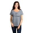 thumbnail image 2 of Thread Tank I Came I Saw I Contoured Women's Relaxed Slouchy Dolman T-Shirt Tee Heather Grey Small, 2 of 4
