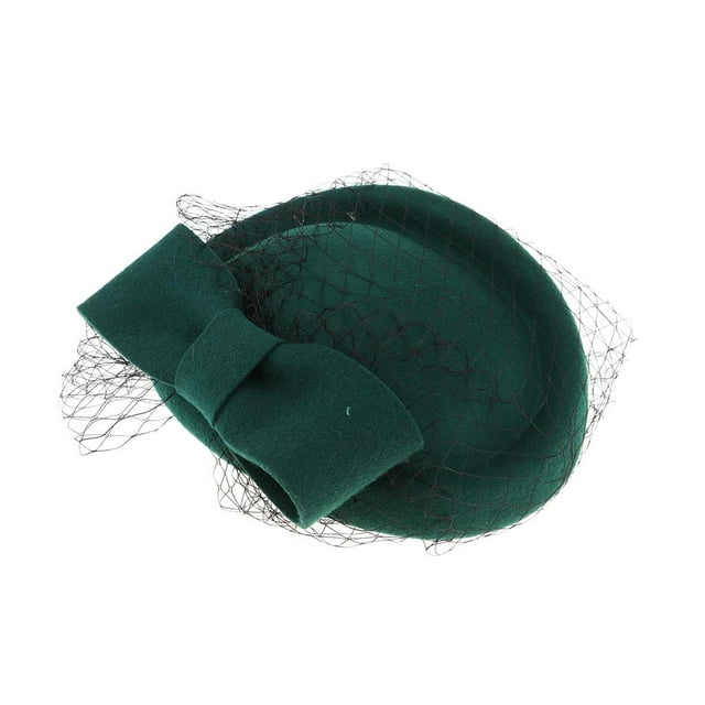 Esquirla Béret Derby pour Femmes avec Nœud Papillon pour Décoration Vert