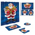 thumbnail image 2 of 4Pcs Christmas Shower Curtain Set Winter Bathroom Set with Shower Curtain and Rugs, Christmas Themed Shower Curtain Set, Winter Christmas Tree Santa Bath Accessories Set B1, 2 of 5