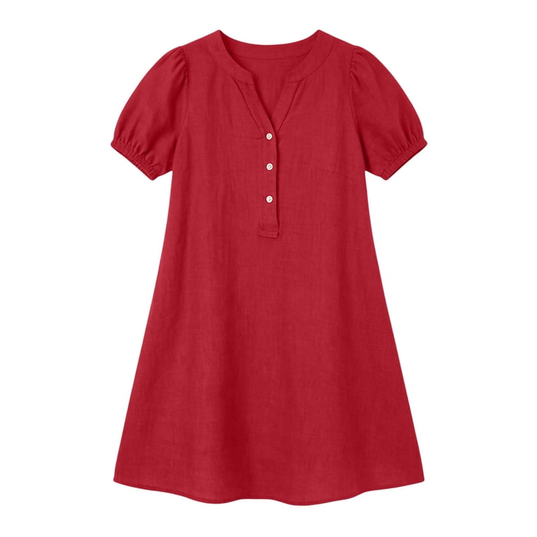 split neck mini swing dress Split-Neck Crinkle Gauze Mini Swing Dress